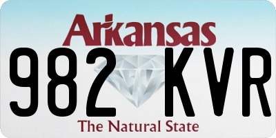 AR license plate 982KVR
