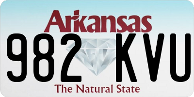 AR license plate 982KVU