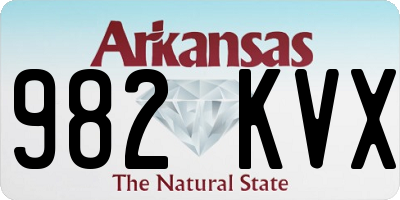 AR license plate 982KVX