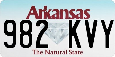 AR license plate 982KVY