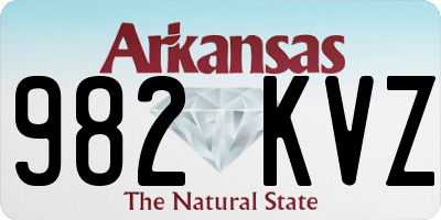 AR license plate 982KVZ