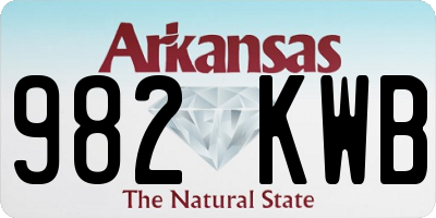 AR license plate 982KWB
