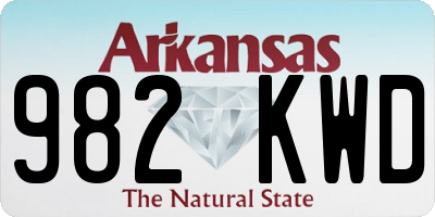 AR license plate 982KWD