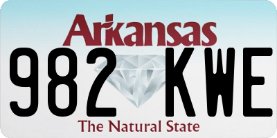 AR license plate 982KWE