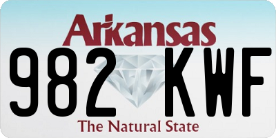 AR license plate 982KWF
