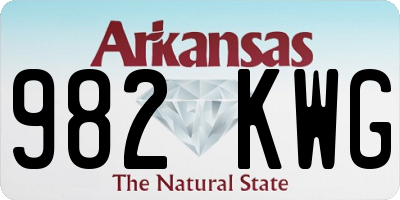 AR license plate 982KWG