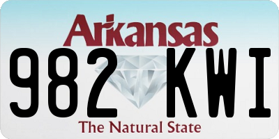 AR license plate 982KWI