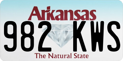 AR license plate 982KWS