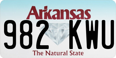 AR license plate 982KWU