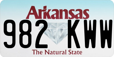 AR license plate 982KWW