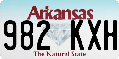 AR license plate 982KXH