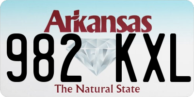 AR license plate 982KXL