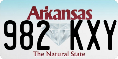 AR license plate 982KXY