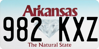 AR license plate 982KXZ