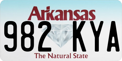 AR license plate 982KYA
