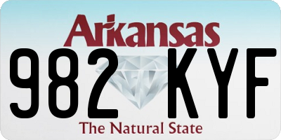 AR license plate 982KYF