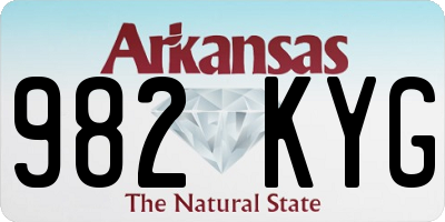 AR license plate 982KYG