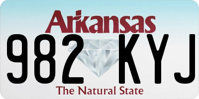 AR license plate 982KYJ