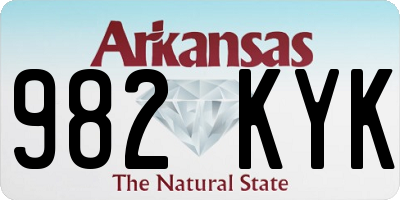AR license plate 982KYK