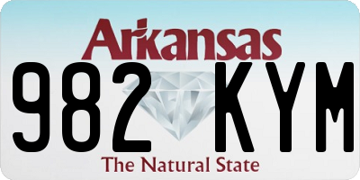 AR license plate 982KYM