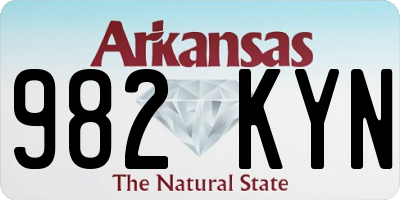 AR license plate 982KYN