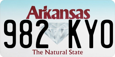 AR license plate 982KYO