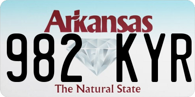 AR license plate 982KYR