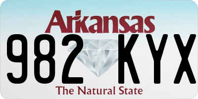 AR license plate 982KYX
