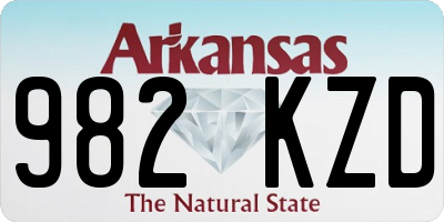AR license plate 982KZD