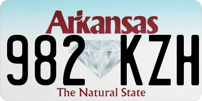 AR license plate 982KZH