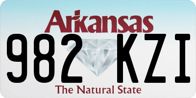 AR license plate 982KZI