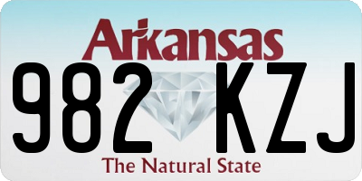 AR license plate 982KZJ