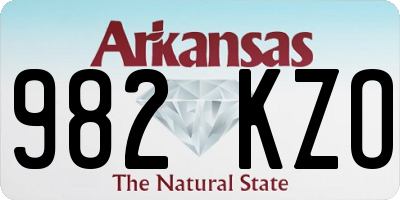 AR license plate 982KZO