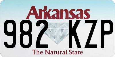 AR license plate 982KZP