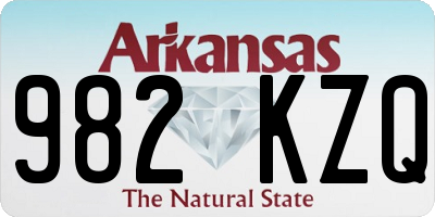 AR license plate 982KZQ