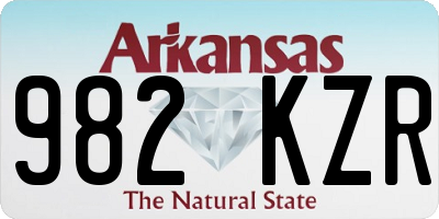 AR license plate 982KZR