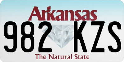 AR license plate 982KZS