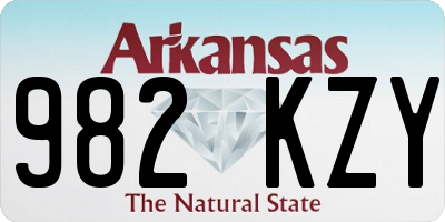 AR license plate 982KZY