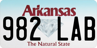 AR license plate 982LAB