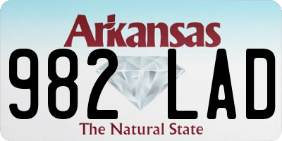 AR license plate 982LAD