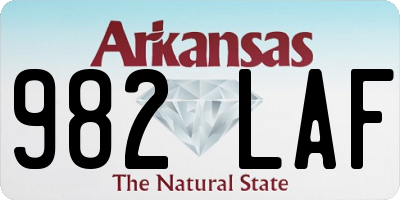 AR license plate 982LAF