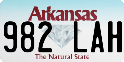 AR license plate 982LAH