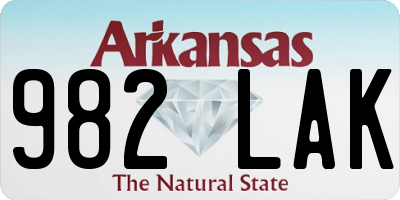 AR license plate 982LAK