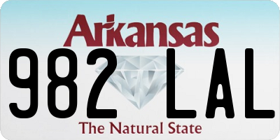 AR license plate 982LAL