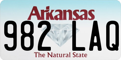 AR license plate 982LAQ