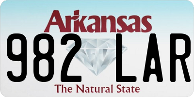 AR license plate 982LAR