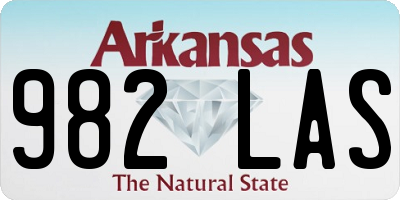 AR license plate 982LAS
