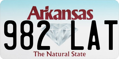 AR license plate 982LAT