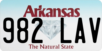AR license plate 982LAV