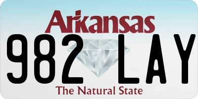 AR license plate 982LAY